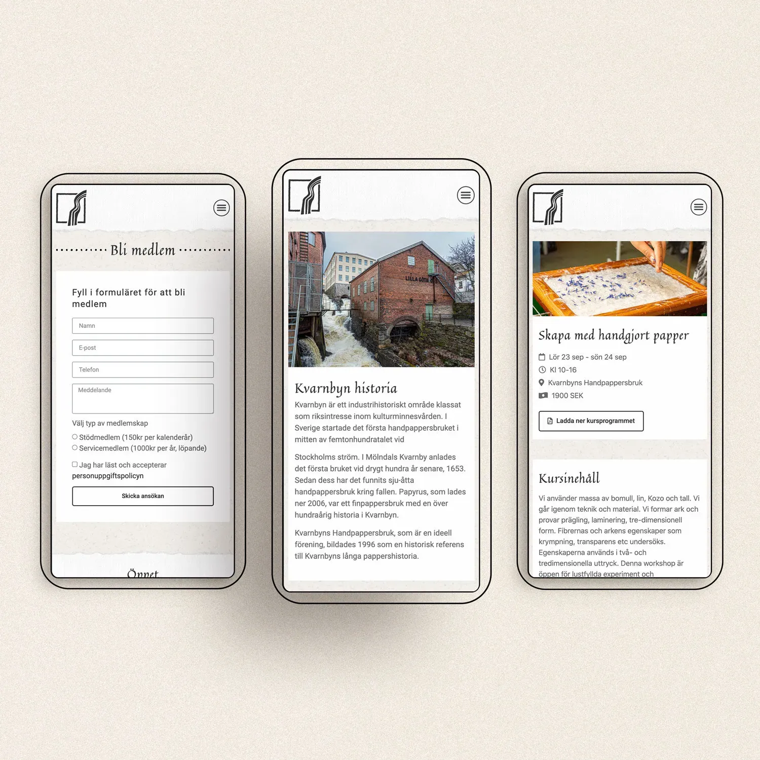 Kvarnbyns Handpappersbruk — project image