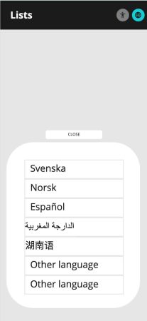 Language switcher popup